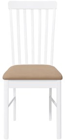 Cadeiras de jantar com almofadões 2 pcs madeira maciça branco