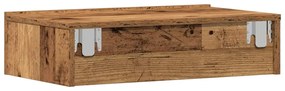 Mesa de cabeceira madeira velha 60x35 cm madeira engenharia