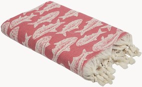 Toalha hammam artesanal em jacquard de algodão Poisson
