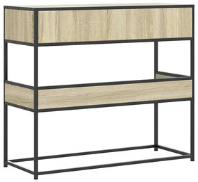 Mesa consola 90x35x80 cm derivados de madeira carvalho sonoma