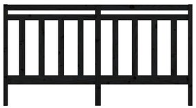 Cabeceira de cama 206x4x100 cm pinho maciço preto
