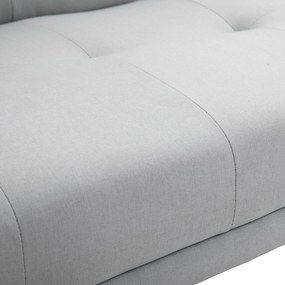 Sofá Cama 3 Lugares com Encosto Ajustável Apoio para os Braços Desmontável e 2 Suportes para Copos 181x77x78 cm Cinza Claro