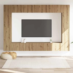 Conjunto de armário TV parede 8 pcs madeira carvalho artisiano