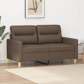 vidaXL Sofá de 2 lugares tecido 120 cm cinzento-acastanhado