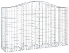 Cestos gabião arqueados 8pcs 200x50x120/140cm ferro galvanizado