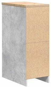 Armário de arrumação de garagem betão cinzento 30x51x85 cm