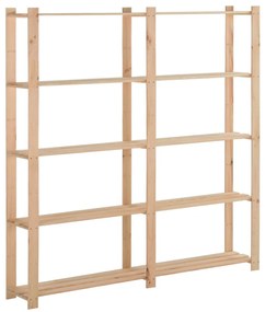 Unidade arrumação 5 prateleiras 170x28,5x170 cm pinho maciço
