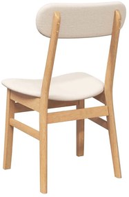 Cadeiras de jantar com almofadões 2 pcs madeira maciça