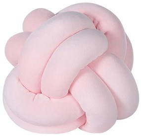 Almofada decorativa com nó em veludo rosa 20 x 20 cm MALNI Beliani