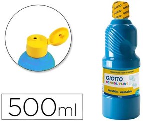Guache Escolar Lavavel Giotto 500 ml Azul Cyan
