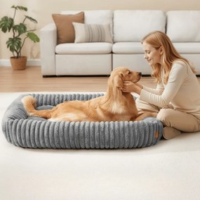 Cama ortopédica para cães de tamanho médio 120 x 85 x 23 cm Cinzenta