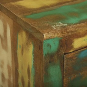 Aparador com 3 Gavetas 80x30x65 cm Madeira Sólida Recuperada