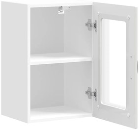 Armário de parede de cozinha porta vidro Kalmar branca