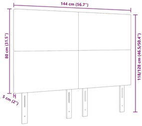 Luz de Cabeceira LED Verde Cinza 72 cm em Tecido de Corduroy