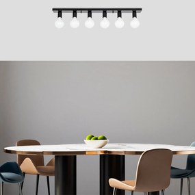 Candeeiro de Teto Mirro – Preto/Branco – 91 x 10 x 10 cm