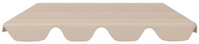 Toldo suplente baloiço jardim 188/168x145/110 cm bege