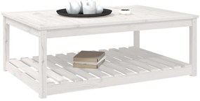 Mesa de jardim 121x82,5x45 cm madeira de pinho maciça branco