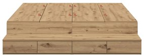 Cama de Armazenamento Artisan Carvalho 140x200 cm