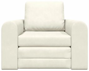 Sofá Cama 2 Em 1 Creme 98x71x83 cm Veludo