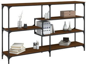 Mesa consola 160x32x95 cm derivados madeira carvalho castanho