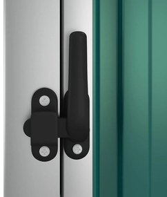 Abrigo p/ ferramentas jardim 88x89x161cm aço galvanizado verde