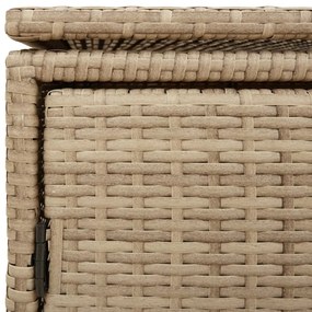Armário de arrumação para jardim 110x55x60,5 cm vime PE bege