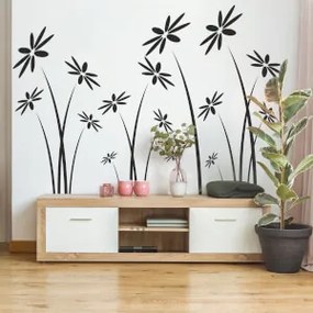 Autocolantes de parede para sala de estar Flores Sisi