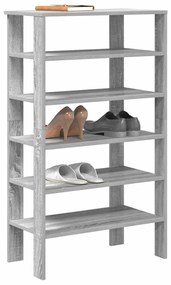 vidaXL Sapateira 61x32x105 cm derivados de madeira cinzento sonoma