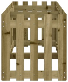 Canteiro elevado c/ design cerca 200x50x50 cm pinho impregnado