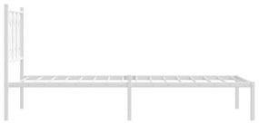 Estrutura de cama com cabeceira 80x200 cm metal branco