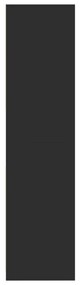 Roupeiro 80x50x200 cm derivados de madeira preto
