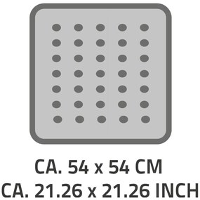 Tapete de banho antiderrapante Plattfuß 54x54 cm cinza 67287