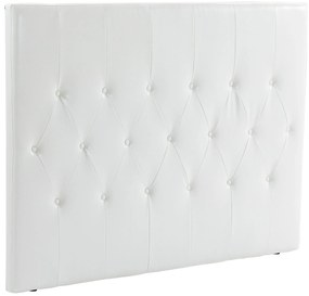 HOMCOM Cabeceira de Cama 160cm Cabeceira de Cama Estofada em Linho e Acolchoada 2 Formas de Uso 160x7x120cm Branco