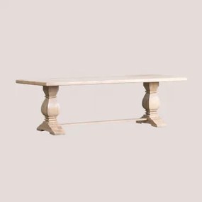 Mesa De Jantar Retangular 220x100 Cm Em Madeira De Manga Sanzia Madeira De Manga Clara - Sklum