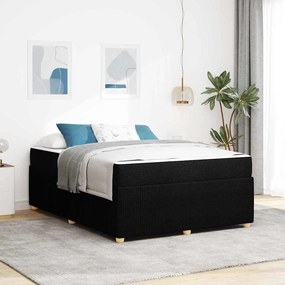 vidaXL Estrutura da Cama com colchĂŁo Preto 160 x 200 cm tecido