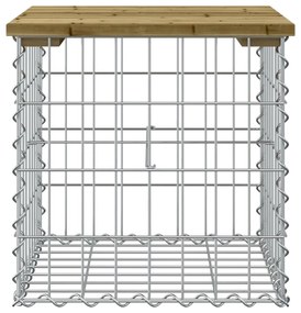 Banco de jardim c/ design gabião 43x44x42 cm pinho impregnado