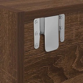 Estante de TV vidaXL Castanho Carvalho 100x31x25,5 cm Madeira de Engen