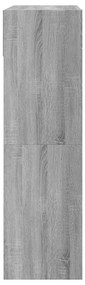 Sapateira c/ 2 gavetas articuladas 80x34x116 cm cinzento sonoma