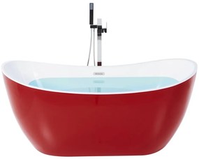 Banheira autónoma em acrílico vermelho 150 x 75 cm ANTIGUA Beliani