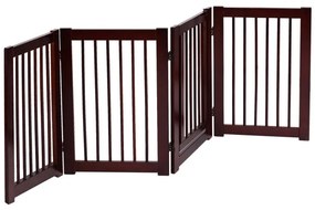 Portão de madeira dobrável para cães Barreira de segurança para cães 4 peças 203 x 76 x 1,8cm