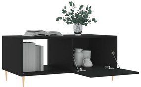 Mesa de centro 90x50x40 cm madeira processada preto