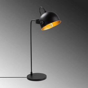 Candeeiro de Mesa Alfa – Preto e Ouro – 32 x 30 x 60 cm