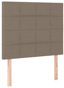 Cama com molas/colchão 80x200 cm tecido castanho-acinzentado