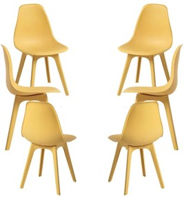 Pack 6 Cadeiras Kelen Suprym - Amarelo