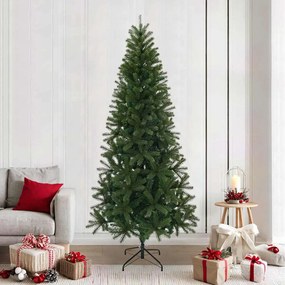 vidaXL Árvore de Natal Artificial Verde 240 cm PVC, PE e aço