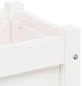 Vasos/floreiras de jardim com pernas 2 pcs pinho maciço branco