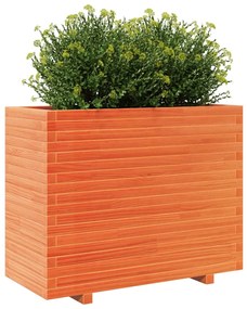 Vaso/floreira de jardim 90x40x72,5 cm pinho maciço castanho mel