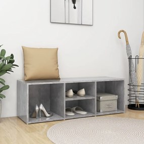 vidaXL Sapateira 105x35x35 cm derivados de madeira cinzento cimento
