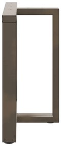 Pés de mesa de jantar em forma de T, 2 peças, preto, 70x35x(72-73) cm,