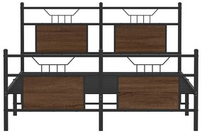 Estrutura cama s/ colchão derivados madeira carvalho castanho